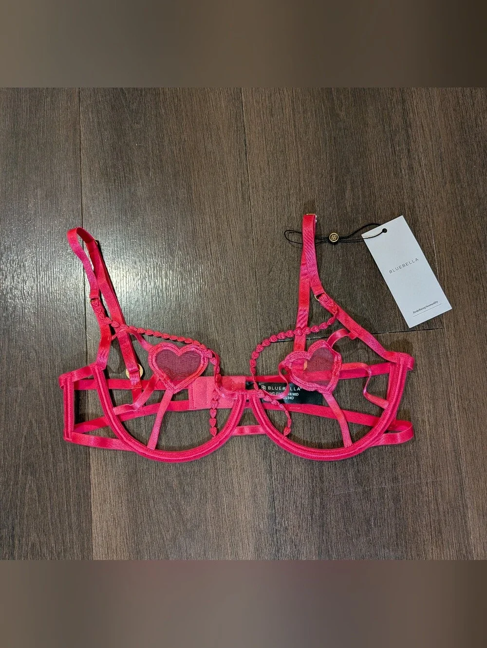 Bluebella Cristabel sz. 34D fuschia pink heart bra